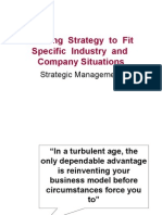 Tailoring Strategy To Fit Specific Industry and Company Situations