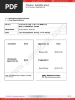 Product Specification: Customer Date Approved by Date