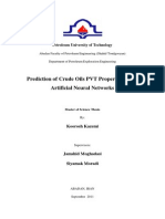 Prediction of Crude Oil Properties Artifitial Neural Networks PVT Correlations Koorosh Kazemi MSC Thesis