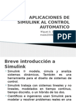 Aplicaciones de Simulink Al Control Automatico