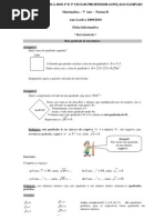 Ficha Informativa Raiz Quadrada