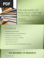 The Meaning of Research and The Scientific Method