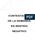 Contestación de La Demanda en Sentido Negativo