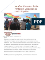 Ruminations After Colombo Pride Why Queer Interest Litigation Is Public Interest Litigation