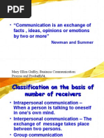 "Communication Is An Exchange Of: Facts, Ideas, Opinions or Emotions by Two or More"