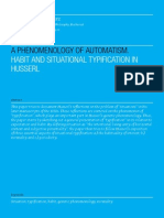 Habit and Situational Typification in Husserltional Typification in Husserl