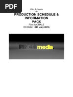 Production Schedule & Information Pack: Film: MORALS RX Date: 15th July 2015