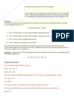 Maxima and Minima of Functions of Two Variables Calculus 3