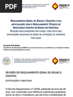 1 Regulamento Geral de Aguas e Esgotos e Sua Articulação Com o Regulamento Tecnico de SCIE PDF