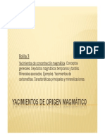 Yacimientos de Origen Magmático