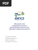 Certificacion de Promotores de Salud PDF