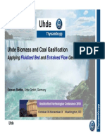 Uhde Biomass and Coal Gasification: Fluidized Bed Entrained Flow