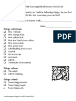 Fall Nature Walk Worksheet