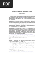 Exercises On Binary Quadratic Forms