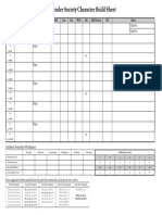 Pathfinder Society Character Build Sheet