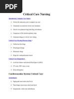 Critical Care Nursing