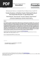 Termite Resistance of Medium Density Fibreboard Produced From Renewable Biomass of Agricultural Fibre