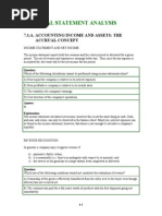 Financial Statement Analysis: 7.1.A. Accounting Income and Assets: The Accrual Concept