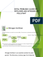 Environmental Problems Caused by Nitrogen Fertilizers and Nitrogen Air Pollutant