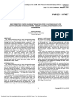 Axisymmetric Finite Element Analysis For Floating Roofs of Aboveground Storage Tanks Under Accumulated Rain Water Condition