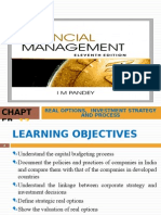 Chapt ER: Real Options, Investment Strategy and Process