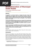 Biomethanation of Municipal Solid Waste