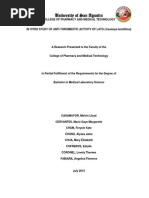 In Vitro Study of Anti-Thrombotic Activity of Lato (Caulerpa Lentillifera)