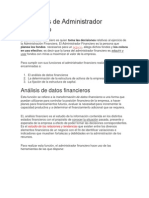 Funciones de Administrador Financiero