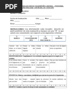 Evaluacion de Desempeño Laboral