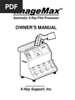 User Manual For X-Ray Support ImageMax Automatic Film Processor