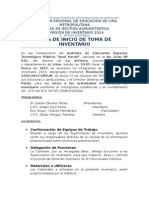 Acta de Inicio y Cierre de Inventario