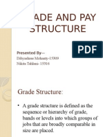 Grade and Pay Structure: Presented by - Dibyashree Mohanty-15309 Nikita Tahlani-15316