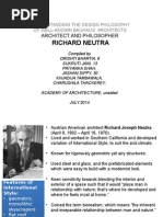 Richard Neutra: Architect and Philosopher