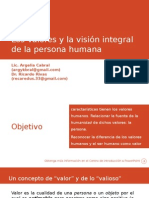 Los Valores y La Visión Integral de La Persona