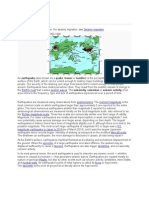 Earthquake: "Seismic Event" Redirects Here. For Seismic Migration, See