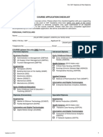 Course Application Checklist