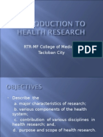 Introduction To Health Research