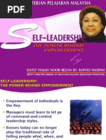 Self-Leadership: The Power Behind Empowerment Dato' Hajah Noor Rezan Bt. Bapoo Hashim