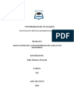 Aplicaciones de La Transformada de Laplace en La Ingenieria