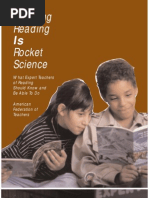 Teaching Reading Is Rocket Science