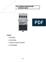 Boss Fb-2 Feedbacker/Booster Training Guide: 1. Features 2. Quick Demo 3. Things To Know and Show 4. Accessories