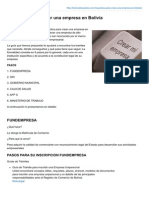 Requisitos para Crear Una Empresa en Bolivia