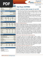 Tata Power (TATPOW) : Lower Coal Price Dents Margin of Coal SPV