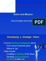 Vision and Mission: Some Thoughts and Examples