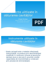 Instrumente Ulitlizate În Obturarea Cavităților