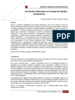 A Importância Do Direito Urbanístico Na Criação de Cidades - Artigo