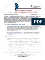 10-30-09 Top 10 Reasons To Oppose Pelosi-Care