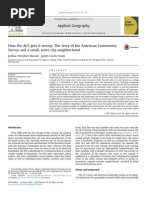 How The ACS Gets It Wrong - The Story of The American Community Survey and A Small Inner City Neighborhood Bazuin 2013