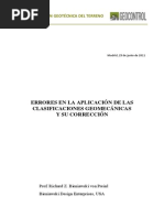 2011 Errores en La Aplicacion de La Clasificacion Geomecanica - Bieniawski