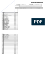 Input Data Sheet For E-Class Record: Region Division School Name